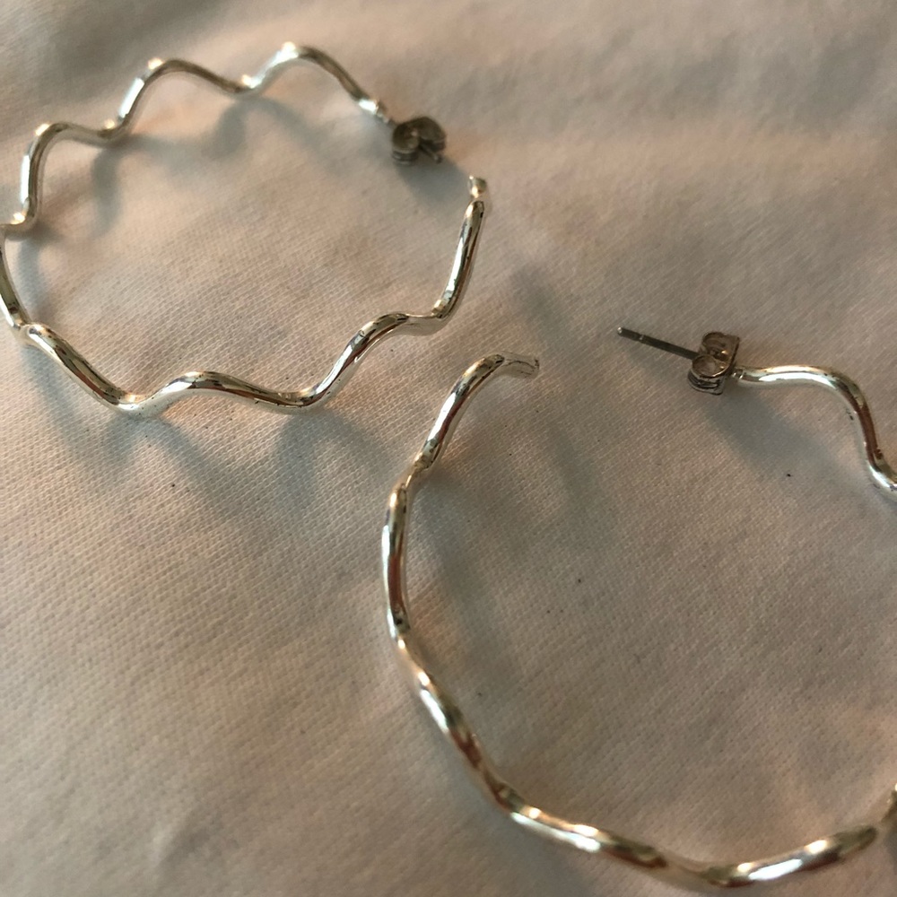 Silver hoop earrings
